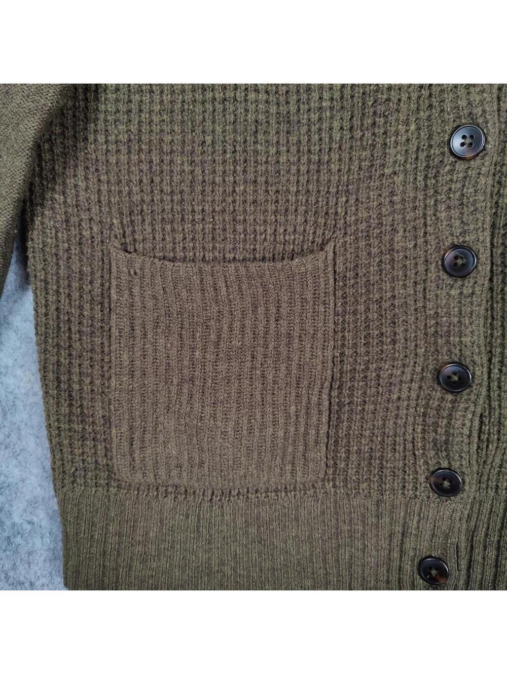Madewell Olive Brown Wool \University Cardigan - Medium - Picture 3 of 8